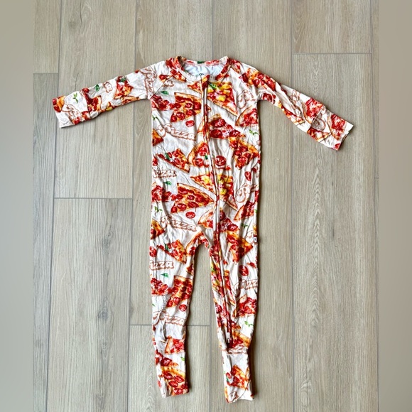Bums and Roses Other - Bums & Roses Little Pizza Heaven Convertible One Piece Sz 2 NWOT Bamboo unisex